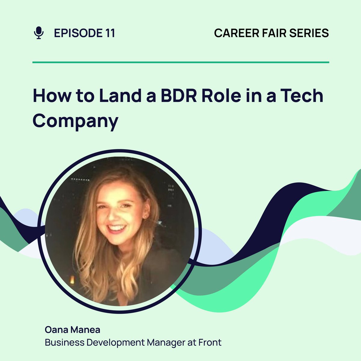 Today’s podcast is the next in our series featuring talks from our two previous Careers Fairs.

Having previously worked in Commercial roles in SaaS companies, Oana is currently employed as Business Development Manager at Front. 

Link to full episode in our bio 🔗