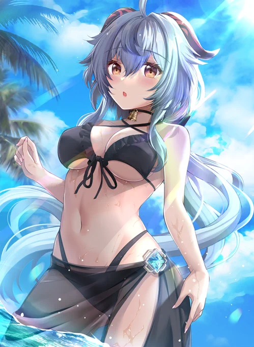 甘雨ちゃん復刻なので水着の甘雨ちゃんです #原神 #GenshinImapct 