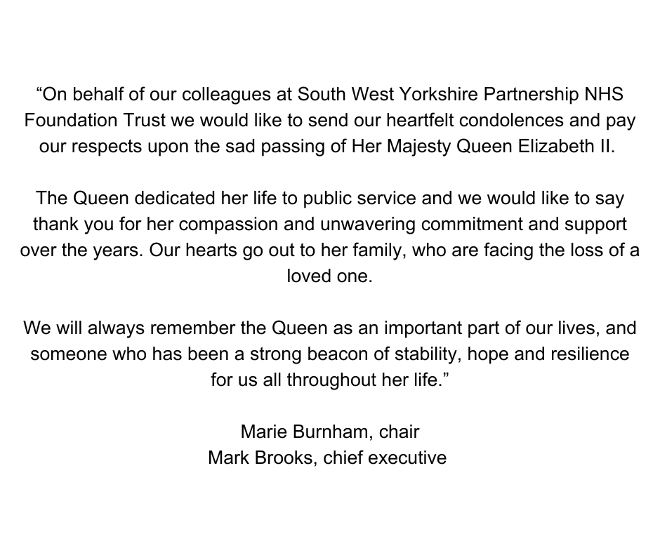allofusinmind's tweet photo. A statement from our chair Marie Burnham and our chief executive Mark Brooks following the passing of Her Majesty The Queen https://t.co/KuZ9fljS7T