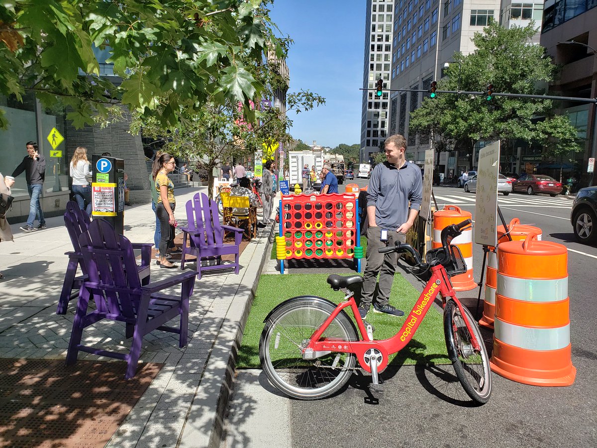 Friday, Sept. 16: PARK(ing) Day returns to Arlington for the first time in three years. Visit groups of highly creative types as they temporarily repurpose drab curbside clusters in an exploration of "public space" and possibility. arlingtonva.us/Government/Pro…