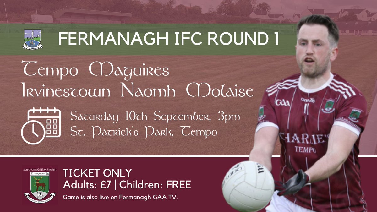 Tomorrow marks a historic occasion as it’s our first ever senior championship game on home turf 🇱🇻

Good luck James, Rory, Conor, Ciaran and all the lads as they face Irvinestown in the championship opener 🏐

Bring the noise &amp; colour tomorrow to cheer the lads on!