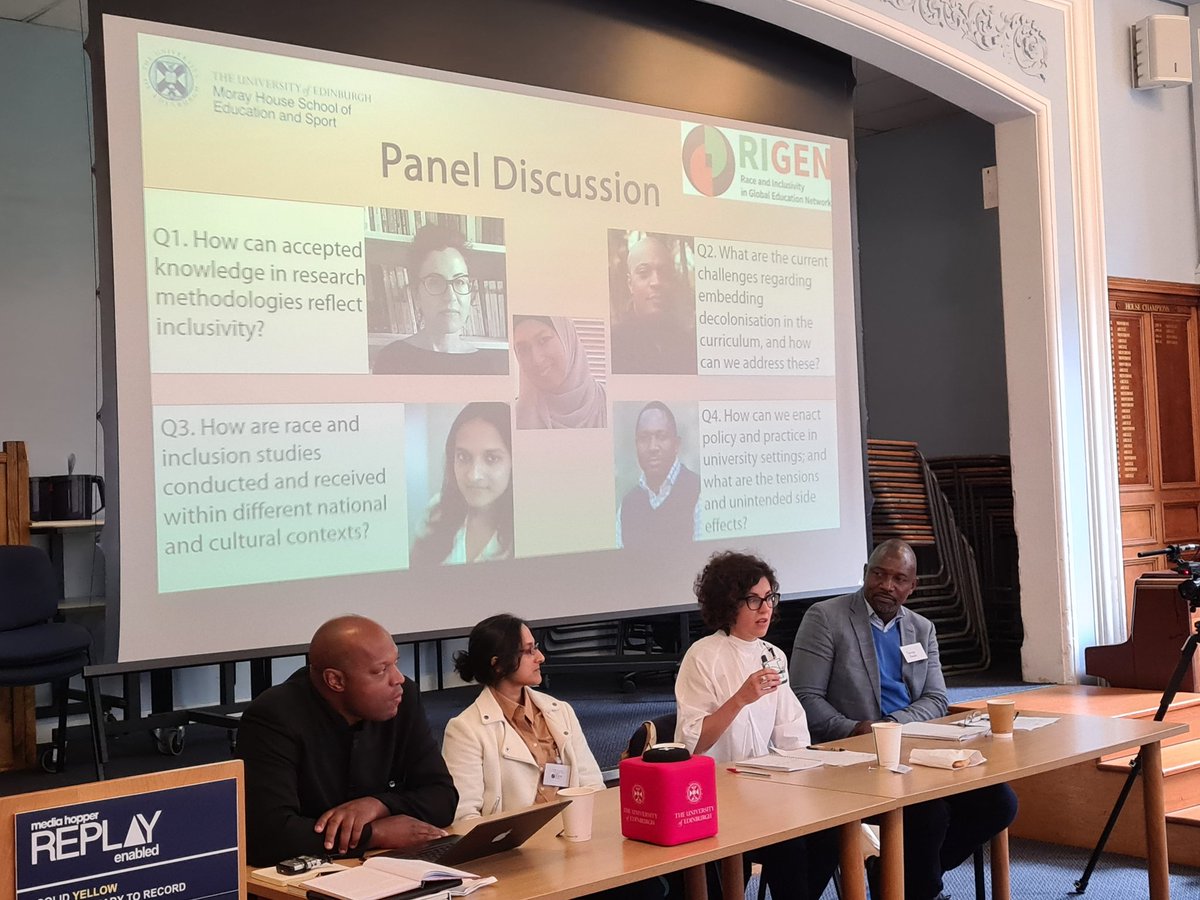 Panel discussion underway now <a href="/RIGENedu/">RIGEN</a> launch - provocations include lack of inclusivity in methodology, knowledge production and spaces. Importantly, insights and thoughts on moving forward for collective collaboration, action and change!