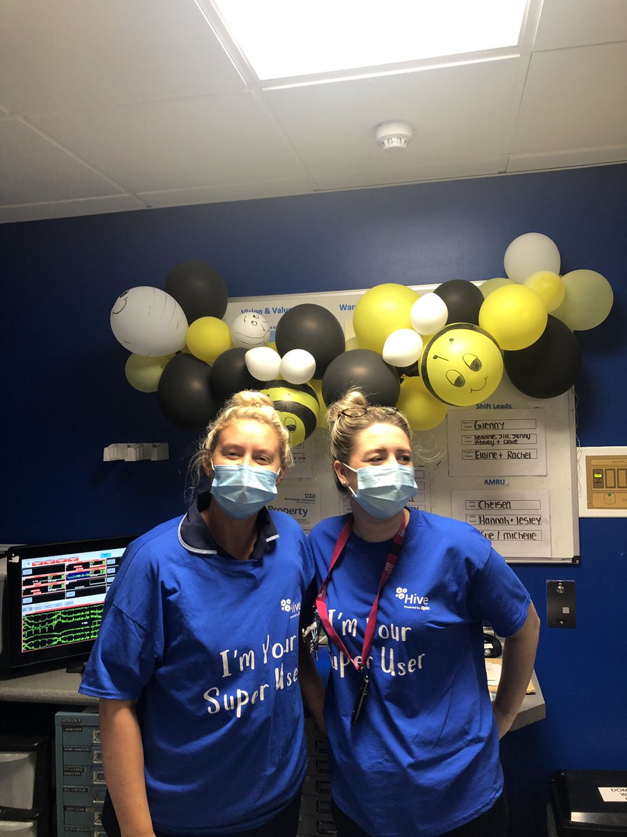 Look at these 2 amazing ladies who also happen to be nurses ! So proud of how AMU Wyth are just ‘riding the storm of HIVE - smiling under those masks - respect 🫡 <a href="/Caroline0511/">Caroline wilson</a> @amru_amu