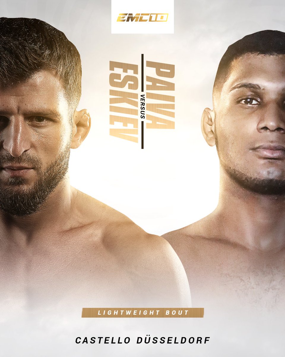 🚨 𝐇𝐔𝐆𝐄 𝐋𝐈𝐆𝐇𝐓𝐖𝐄𝐈𝐆𝐇𝐓 𝐁𝐎𝐔𝐓 🚨

Lom-Ali Eskiev 🇩🇪 vs 🇧🇷 Welisson Paiva

#EMC10 | Sep 24 | Castello Düsseldorf