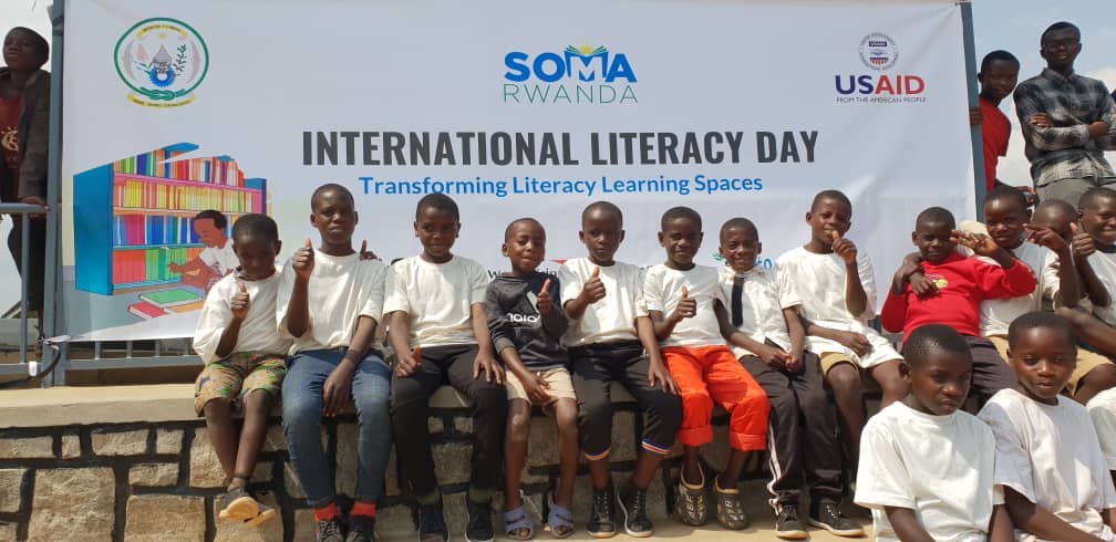 NyaruguruDistr's tweet photo. Yesterday at GS Munini:International #LiteracyDay! Celebrate with @NyaruguruDistr children by making time to read one of the the favorite books. @SomaRwanda @REBRwanda @Rwanda_edu #MakeTimeForLearning #Spaces4Reading #RwandaNLM2022 https://t.co/q7aqbKyBlV