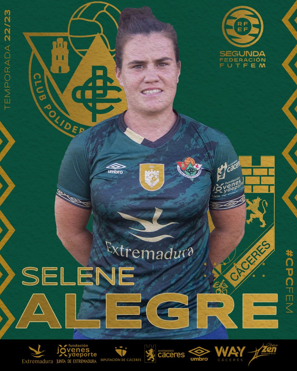 💚 Selene Alegre (<a href="/AlegreCc/">Selene Alegre</a>)

🛡️ Defensa

1⃣1⃣ años en el club. 

Antes de comenzar la pasada campaña tuvo que pasar por quirófano por LCA y está acabando su recuperación para #2RFEF