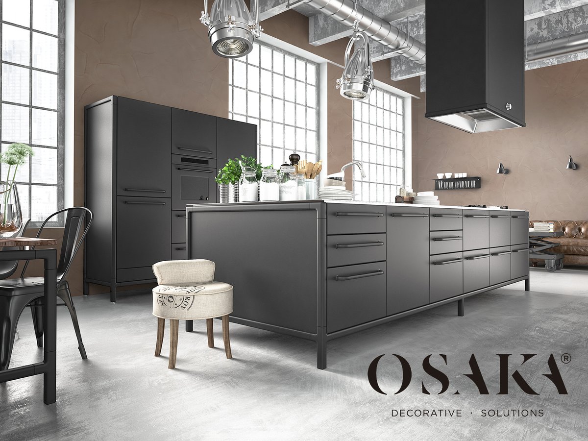 arte_osaka's tweet image. Para un loft de estilo indutrial y masculino, nada mejor que el Efecto Microcemento de OSAKA. 

#arteosakaespaña #arteosaka #osakaespaña #osaka #chester #chesterfield #sofachesterfield #chesterfieldsofa #loft #loftstyle #marron #negro #cocina #microcemento #estiloindustrial