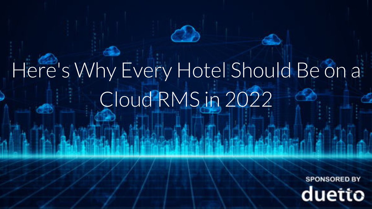 DuettoCloud's tweet photo. “If the top technology companies use cloud-based technology, why do many hotels still use legacy on-premise software from the 90s?” It’s a great question from @hoteltechreport and one we were happy to answer. 
Read now.
https://t.co/uDICVncndk
#cloudbasedtechnology #hotelrevenue https://t.co/Gx6aIZ6qIK