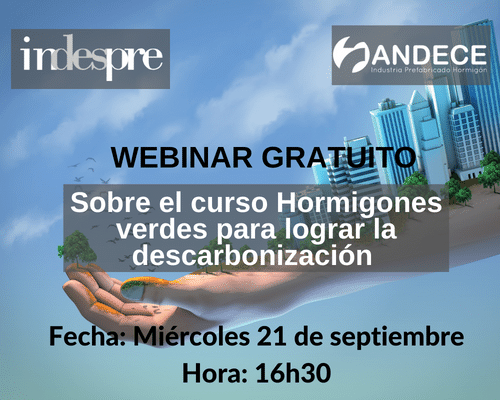 🔴 No te pierdas nuestro Webinar Gratuito sobre el Curso "Hormigones Verdes para la descarbonización" en colaboración con ANDECE
Fecha: Miércoles 21 de septiembre
Hora: 16h30
👉REGÍSTRATE AQUÍ: us02web.zoom.us/webinar/regist…

#indespre #indespreformacion #andece #descarbonizacion