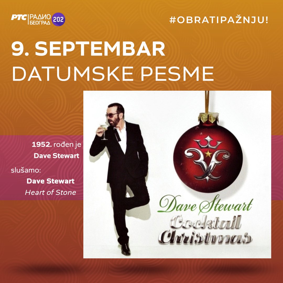 Beograd202's tweet photo. ๐๏ธ #DatumskePesme - sluลกamo radnim danima od 14 sati
1941. โด๏ธ roฤen je OTIS REDDING
1952. โด๏ธ roฤen je DAVID DAVE STEWART #Eurythmics
1983. โด๏ธ MADONNA objavila singl #LuckyStar
2003. โด๏ธ JOHN MAYER objavio album #HeavierThings
#9septembar #NaDanaลกnjiDan
#9September #OnThisDay https://t.co/K0n0IL7OKX
