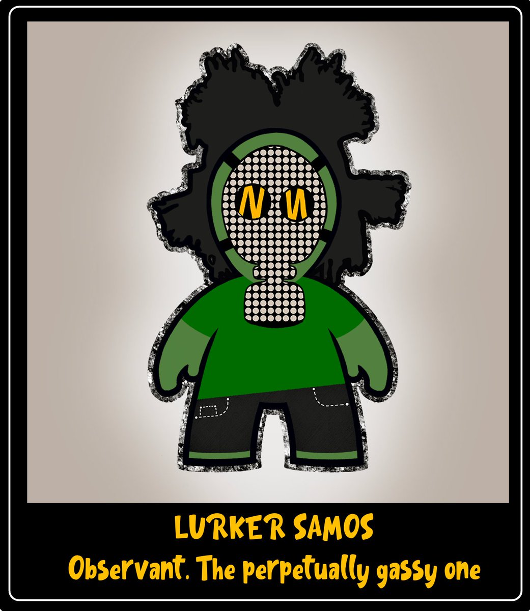 thesamosproject's tweet photo. Freak-peek! Lurker is a littleeee creepy. Too bad he is easily spotted because this Samos glows when the light shines. Some say he even glows in the dark 🌟🌟#Freakipedia 

#Samos #Samosproject #newNFT #NFTdrop #NFTcollectibles https://t.co/Zb1XQsQEQu