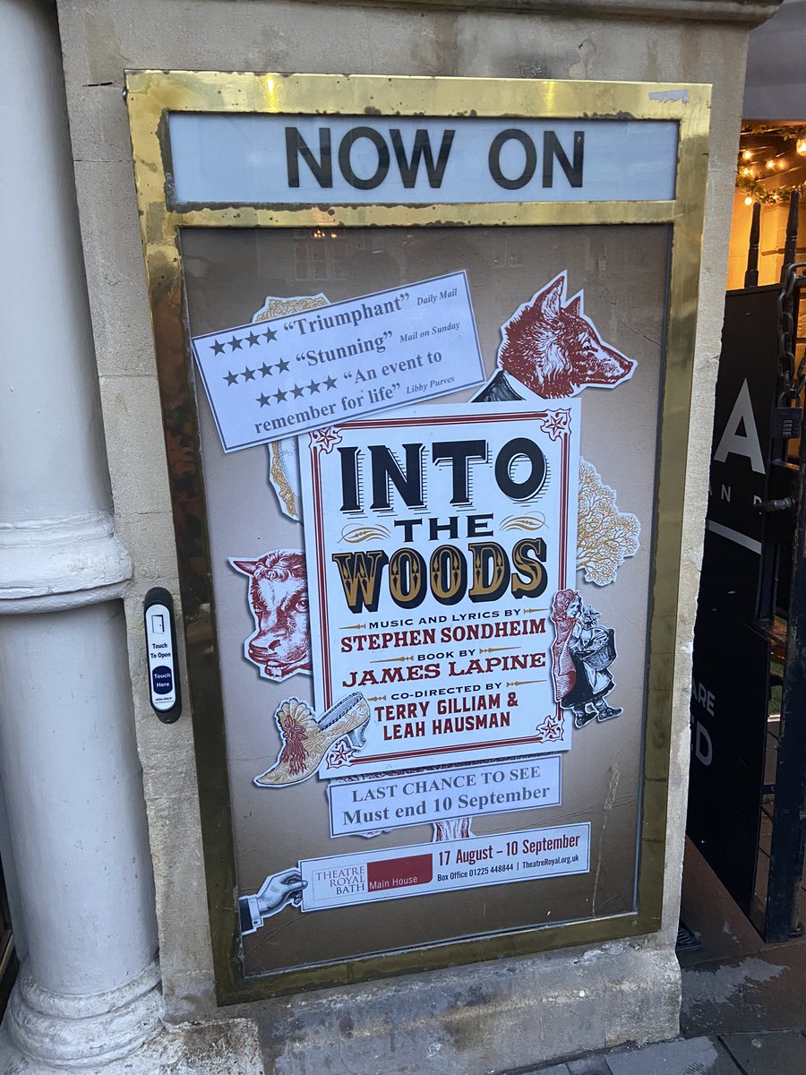 CarolineKay117's tweet photo. Saw Into The Woods @TheatreRBath last night. Stunning production! Incredible creative design &amp; set. Hoping for a London transfer! 🤞🏼

Well done to the musicians led by @HigginsStevie who played the English National Anthem, swiftly arranged by @_ryanmackenzie. https://t.co/ac2GkrP7KK