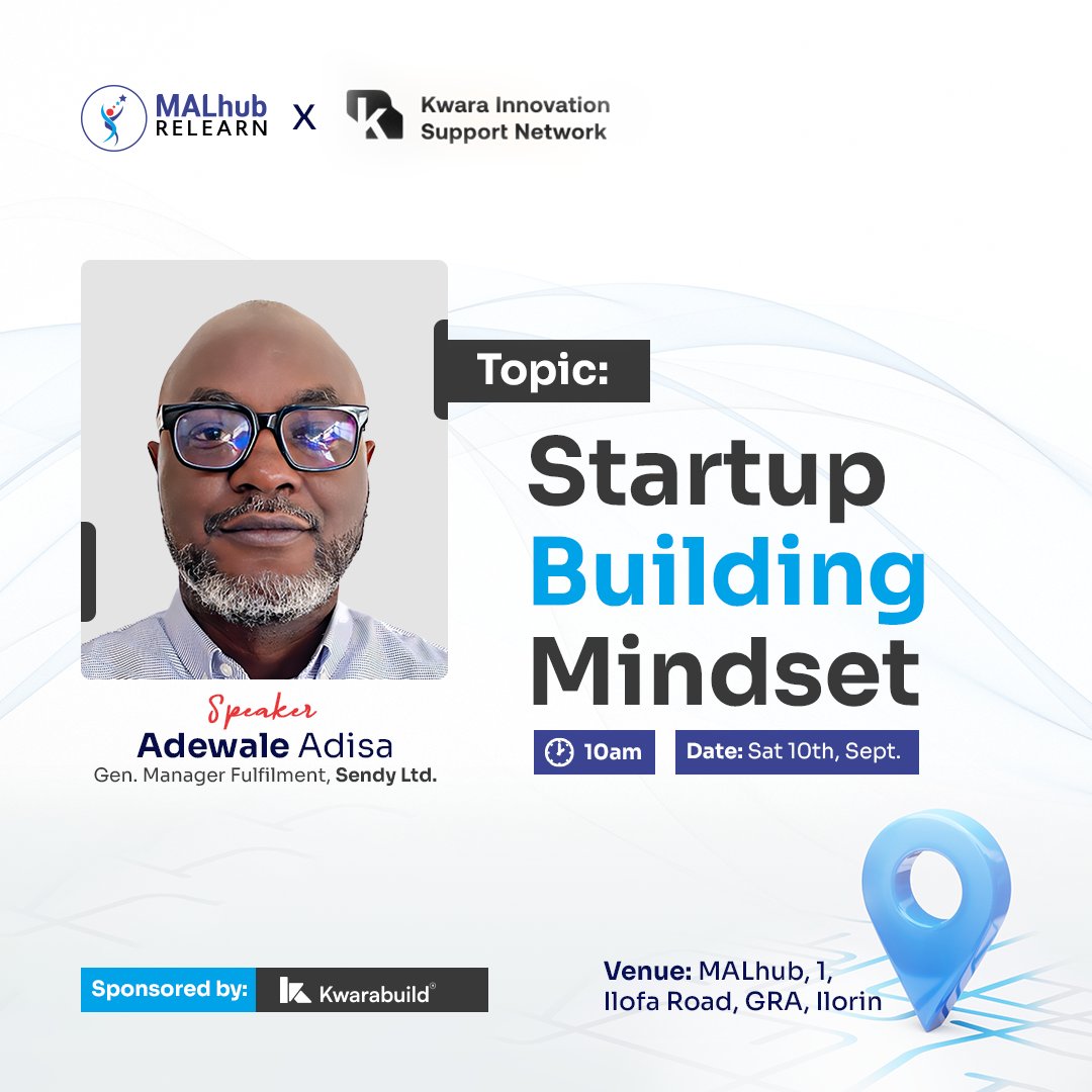 Olumobabatunde's tweet image. Adewale Adisa is a results-oriented individual with significant and verifiable experience in developing and executing corporate development initiatives.

Topic: Startup Building Mindset
Date: Saturday 10, September 2022
RSVP Link: startubuild.eventbrite.com

#KWISN #StartupBuild