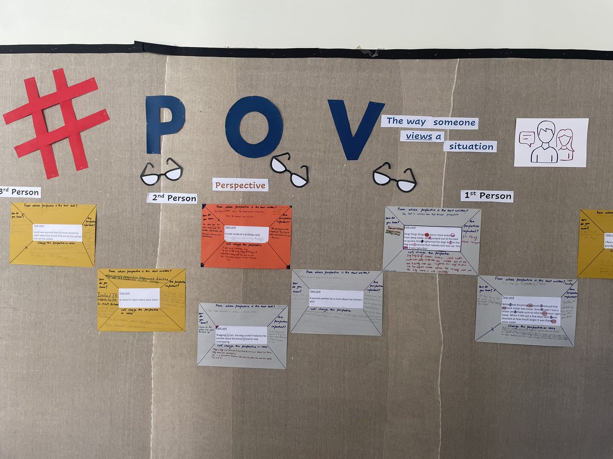 AnilaVerma1's tweet photo. Power of #pov #pointofview #Exposing students to different point of views to identify 1st, 2nd and 3rd person in the story.#language #perspective #keyconcept #openminded #authorsvoice https://t.co/zpc2Q5yTUw