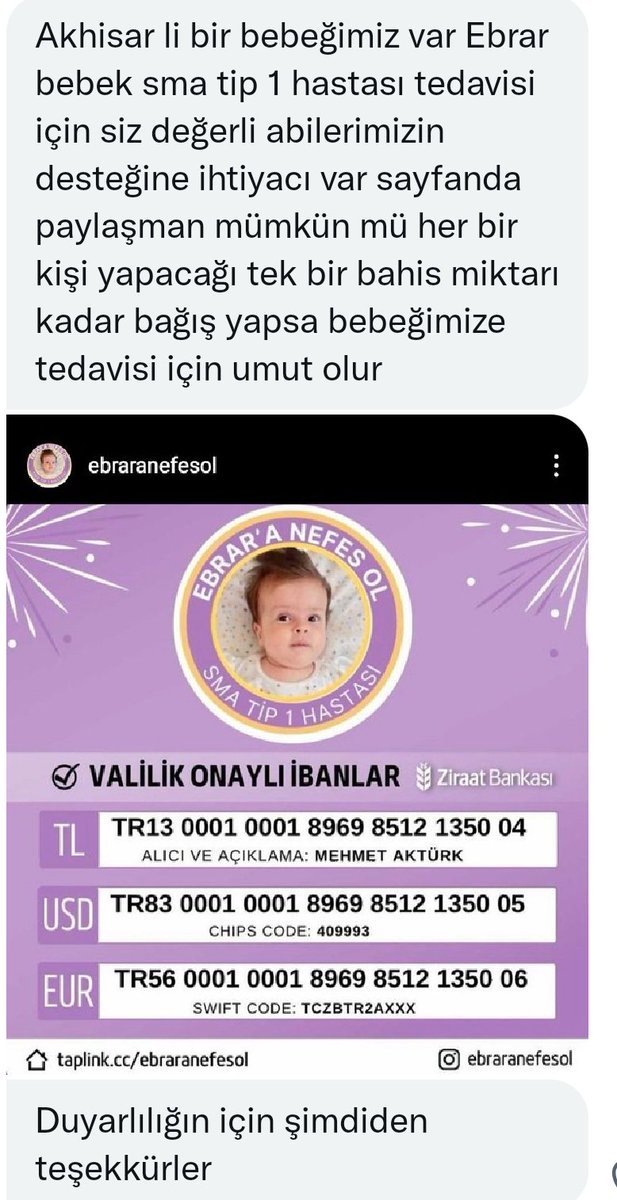 Profesorcerkes's tweet photo. Kıymetli dostlar Ebrar Bebek yardım bekliyor, şu mübarek gün yüzü suyu hürmetine elimizden geleni yapalım lütfen 🙏🙏🙏🙏 https://t.co/p8K5MpXOSK