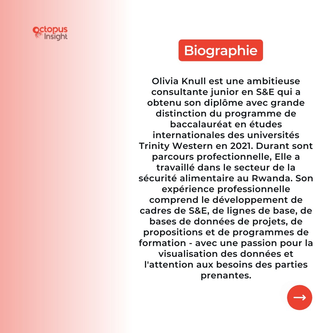 OctopusInsight's tweet photo. Today, we present to you Olivia Knull, our Junior Consultant
Aujourd’hui , on vous présente Olivia Knull , notre Consultante Junior 👩🦰👇🏽

#ourteam #ourteamprofile #notreéquipe #octupusinsight #Consulting https://t.co/zIbTX2GX6p