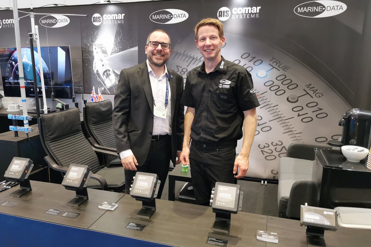ComarSystems's tweet photo. Happy birthday to Anastassis Touros from Marine Traffic. Reaffirming our mutual partner / friendship in the AIS space. 

We're on stand B6-617 –  pop over for refreshments and a chat.

#smm2022 #shipping #maritime https://t.co/Y6Jnk8eshz