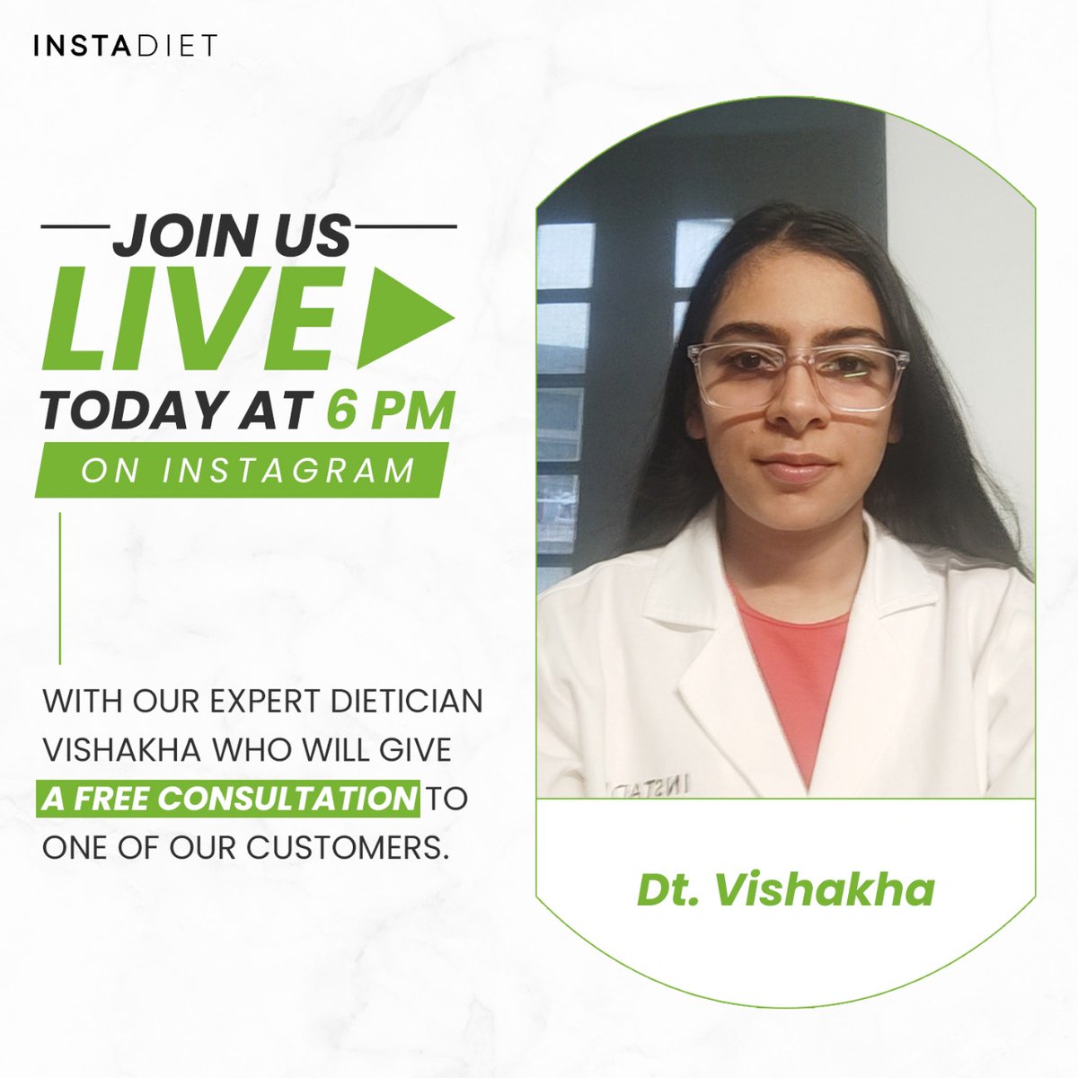insta_diet's tweet photo. Join Us Live At 6 PM on INSTAGRAM - Our Expert Dietician Will Give Free Consultation to Lucky Customer &amp; Share Weight Loss Tips. 

#instadiet #dietician #weightloss #consultation #dietplan #health #fitness #weightlosstips https://t.co/4JypNv97UA