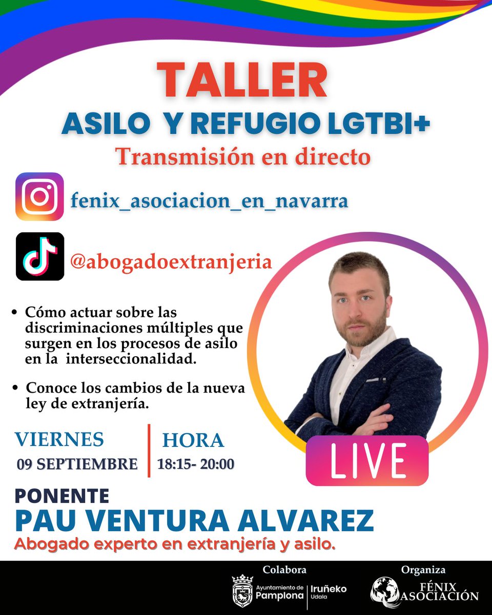 ¿Quieres saber Asilo y Refugio LGTBI+ y los nuevos cambios en la ley de extranjería y no puedes asistir presencialmente?

Nuestro Instagram.
instagram.com/fenix_asociaci…