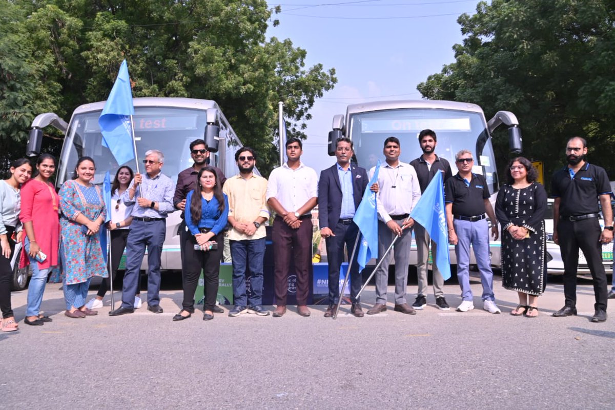 NHforEV's tweet photo. Mr @Abhijeet_Sinhaa, National Program Director - @EODB_IN, Project Director - #NHEV, has flagged off the EVs from Colonel Dhyan Chand National Stadium during the opening ceremony of Tech Trial Run-2 with the aim to boost E-mobility in India. 
#TechTrialRun https://t.co/LYoFOMcP1V