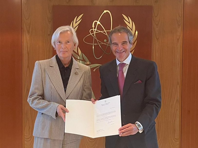 Great to welcome 🇪🇪 Amb. Merle Pajula — thank you for backing our efforts at #Zaporizhzhya NPP. There is much we can do with #Estonia, including supporting their interest in #SMRs. <a href="/IAEAorg/">IAEA - International Atomic Energy Agency ⚛️</a> is ready to work with them.