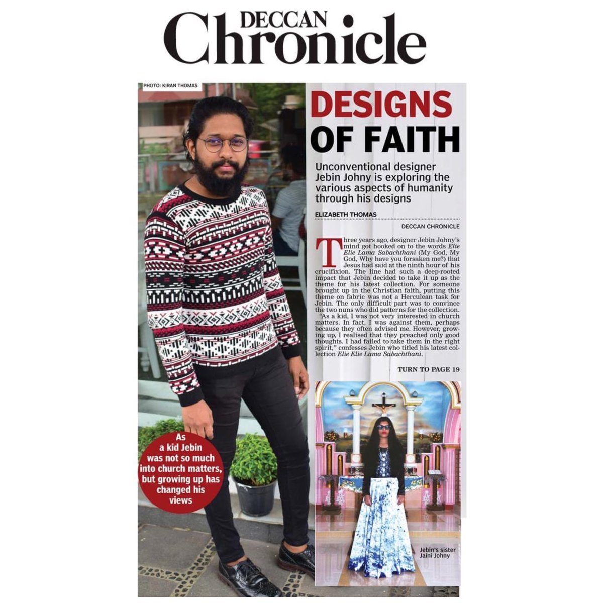 jebsispar's tweet photo. My interview with the @DeccanChronicle 

#jebsisparbyjebinjohny #jebinjohny #jebin #bollywooddesigner #bollywoodmalayali #ecopreneur #entrepreneur #handloom #ethicalbrand #nadamkandathil https://t.co/yDlH6o6tI0