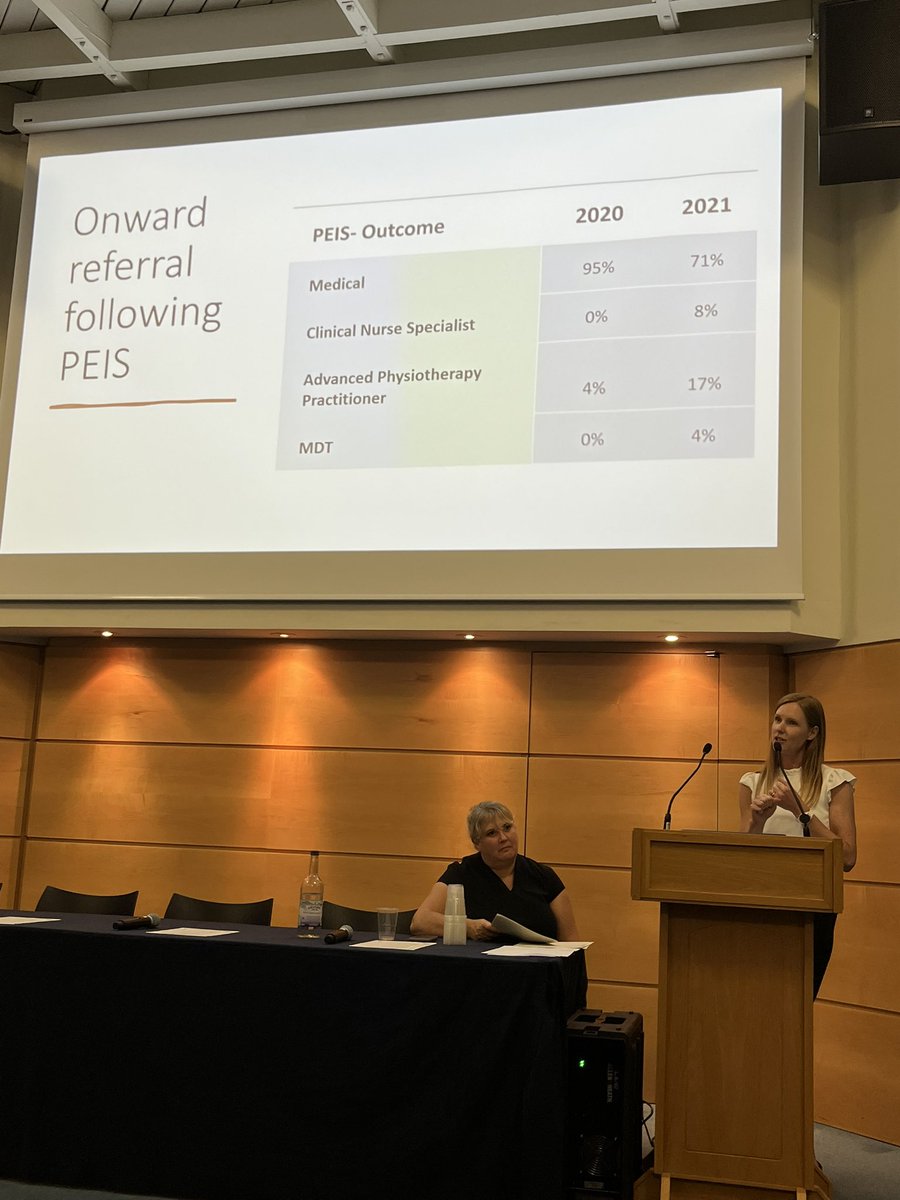 fraserbellahp's tweet photo. Rachel @rachwylie_ahp highlighting the growing demand for the first contact physiotherapy role in the GGC pain service #nbpa22 https://t.co/nDIBNNYXvc
