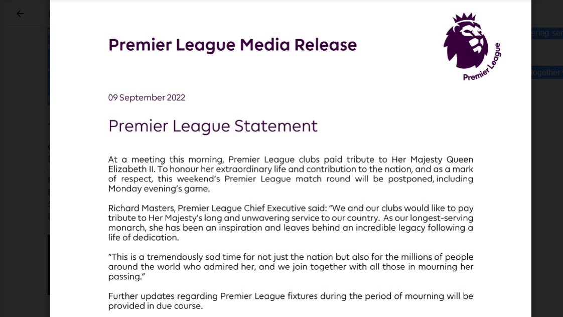 utdfocusid's tweet photo. Official Statement from the Premier League: https://t.co/KrNd7hNyaK