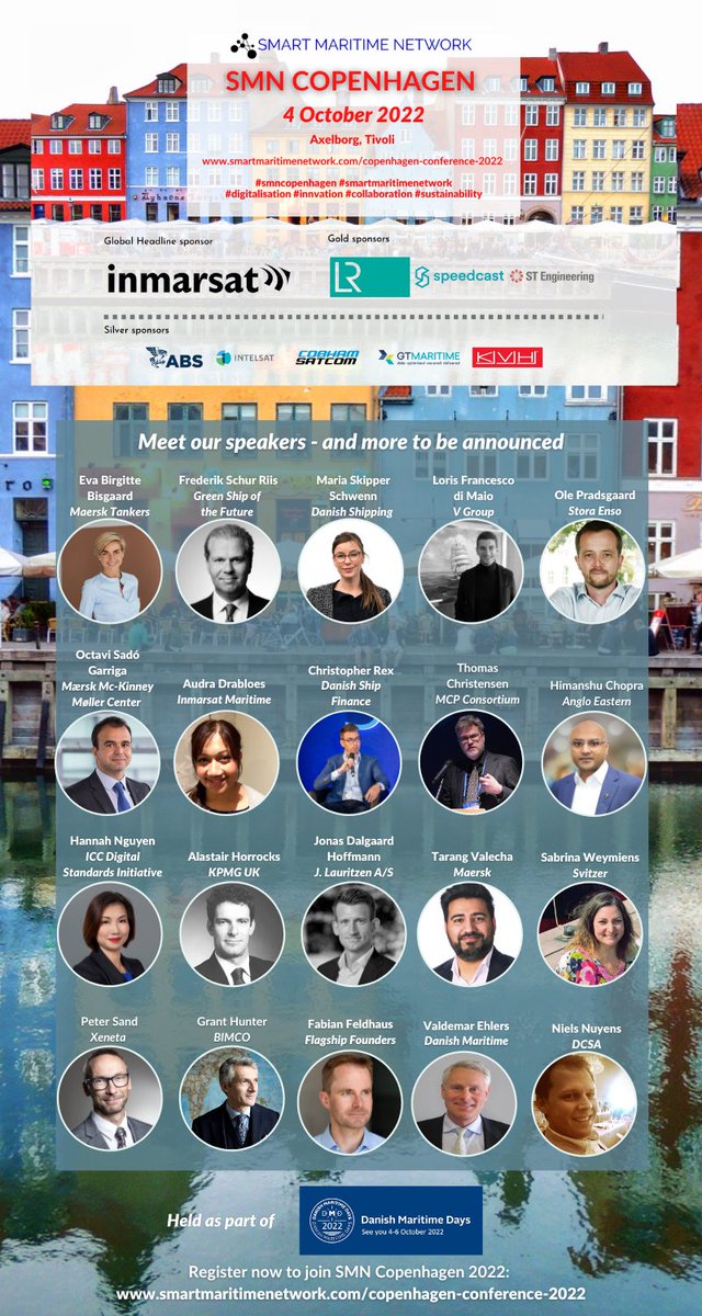 dkmaritimedays's tweet photo. 💻🚢💻🚢💻🚢💻🚢💻🚢💻🚢💻🚢
“It is no longer an issue of when companies must embrace change and transformation – but how, why and what to prioritise?" 
Join Smart Maritime Network's conference: https://t.co/CmlmqNLtz0
#danishmaritimedays #dmd2022
@MaritimeSmart https://t.co/zlWZV1NQ3f