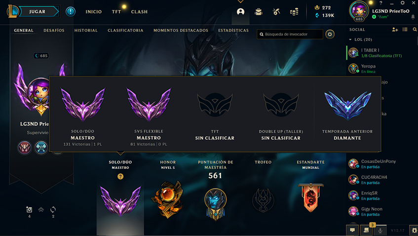 Prietuni's tweet photo. MASTER SOLOQ y FLEXQ!!! 60% WINRATE. S12 https://t.co/aWVsJIdWYG