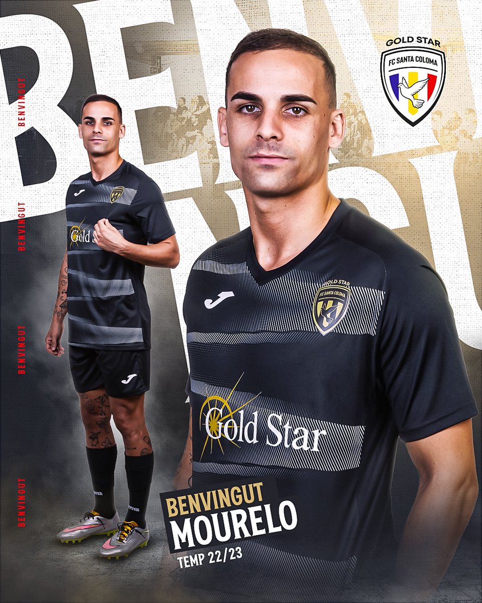 fcsantacoloma's tweet photo. Benvingut Mourelo!! 💪🏼💪🏼 Extrem procedent de l’AC Este 1920 

#FCStaColomaGoldstar✨ #wearegoldstar https://t.co/jvIhswPQOC