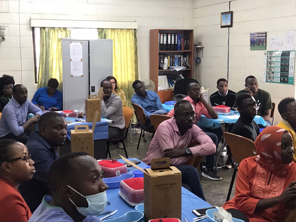 Day 2 of Basic Surgica Skills Course for COSECSA Trainees and UR residents in Surgery. #promotingsurgery @cosecsa @RwandaHealth @Smiletrain @KidsOperating @Uni_Rwanda