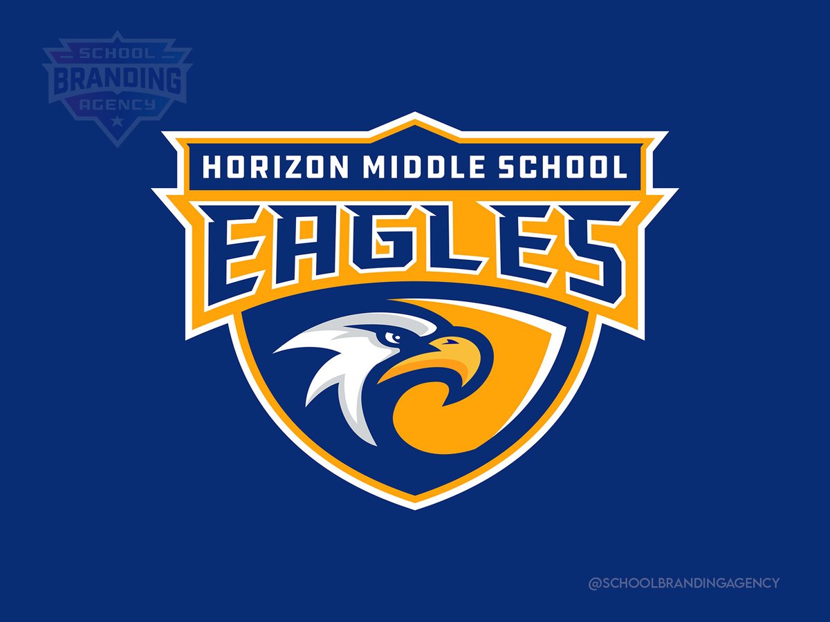 For Horizon Middle School, we created a powerful and fierce eagle mascot design that elevates the logo emblem.

Incorporated into the mascot logo is an icon of a shield to communicate safety, security, and inclusivity!

Created by schoolbranding.agency 

#schoolbranding #mascot