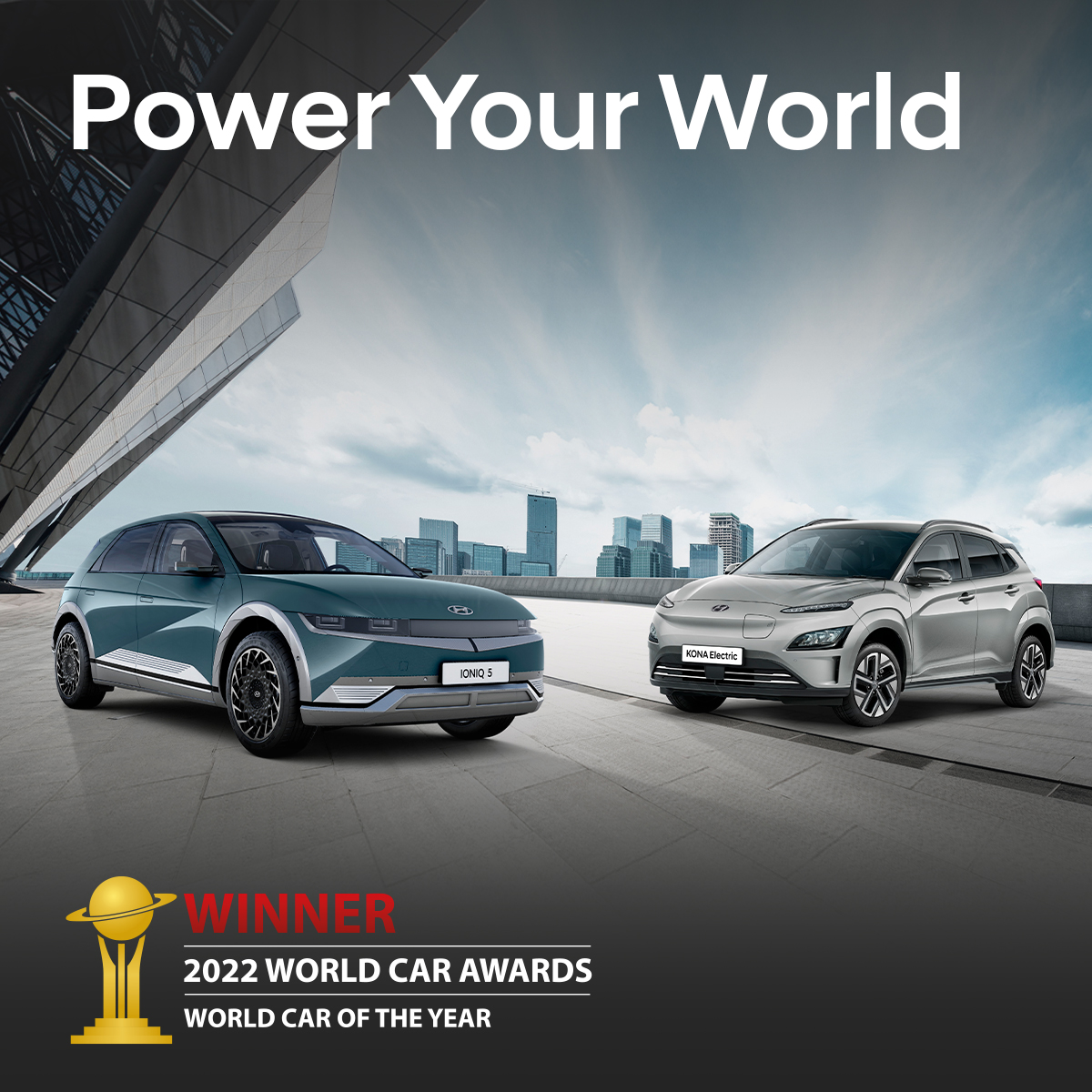 LingsMotorGroup's tweet photo. Happy World EV Day!  🌍 🔋

Today we celebrate the amazing KONA EV, the 2022 World Car of the Year IONIQ 5 and all of the
future electric powered cars from Hyundai to come.

#lingsmotorgroup #hyundaiuk #worldevday #ioniq5 #konaev #poweryourworld #electriccar #worldcarawards https://t.co/mAYXsr70Ep