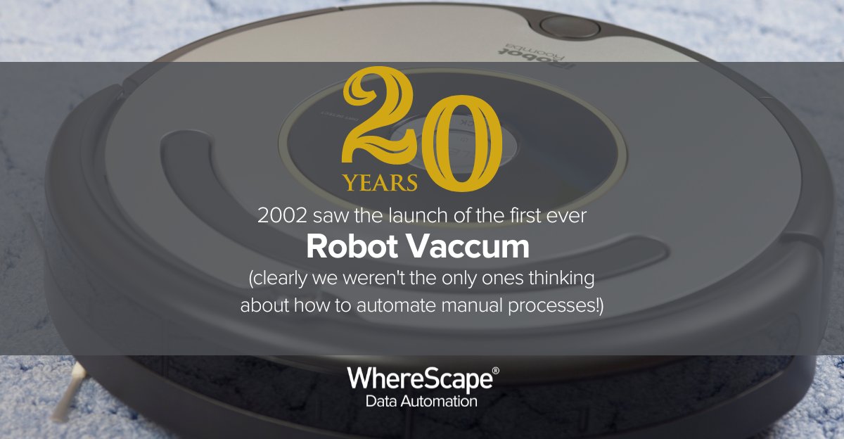 wherescape's tweet image. In case you didn’t know, we are celebrating our 20th Anniversary this year! For 20 years we have been focused on how to accelerate the delivery of data from source to knowledge. 

#FridayFun #DataAutomation #DataHistory