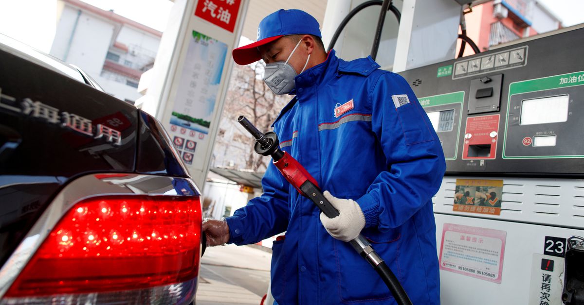 Reuters's tweet photo. China oil demand may shrink first time since 2002 as COVID curbs bite https://t.co/tA70Ayj2D2 https://t.co/uf9KaKPlnP