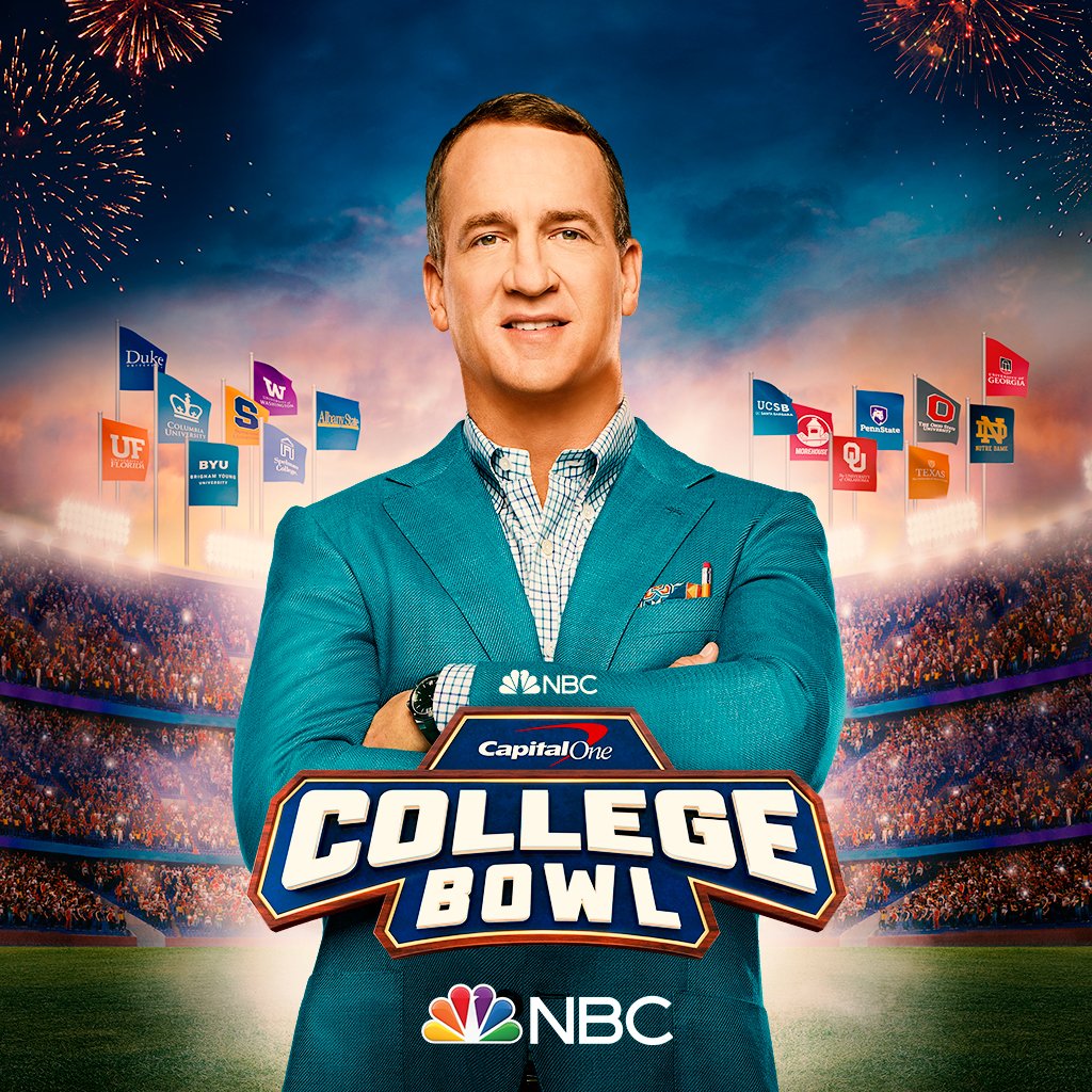 9NEWSSports's tweet photo. It's bowl time. #CollegeBowl returns Friday at 7 p.m. on @9NEWS with NFL Hall of Famer Peyton Manning! 🏈 https://t.co/TYenOalfV1