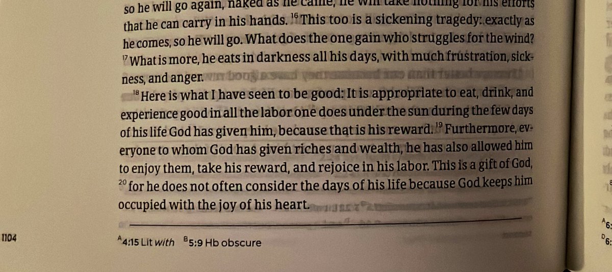 “For he does not often consider the days of his life because God keeps him occupied with the joy of his heart.”
                         Ecclesiastes 5:20