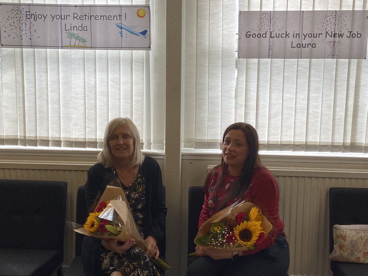 BaljaffrayPS's tweet photo. We’re going to miss these two at Baljaffray! #sadtoseeyougo #retirement #newjob #lotsoflovefromusall https://t.co/3dsiPU4x8y
