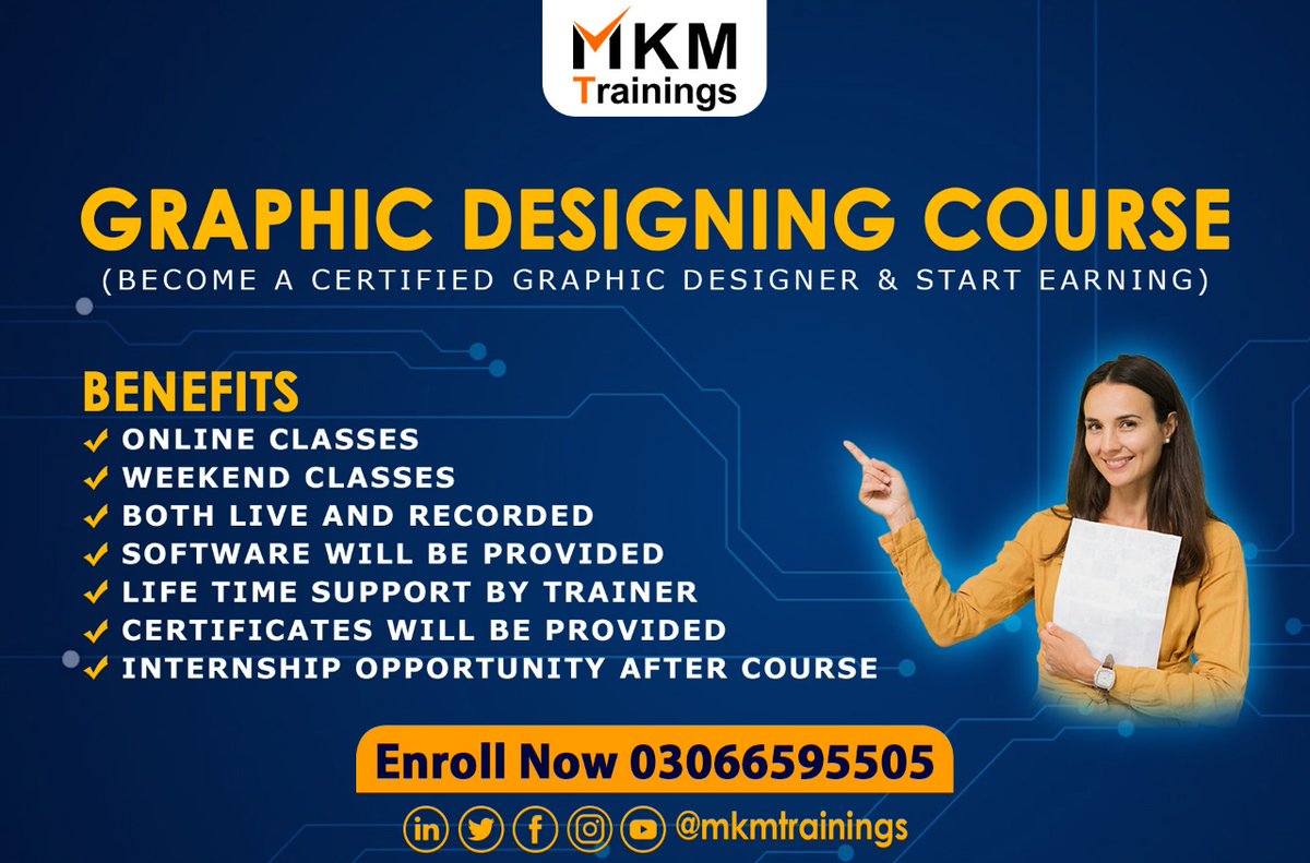mkmtrainings's tweet photo. 📣 𝐑𝐞𝐠𝐢𝐬𝐭𝐫𝐚𝐭𝐢𝐨𝐧 𝐢𝐬 𝐨𝐩𝐞𝐧 𝐢𝐧 𝐧𝐞𝐰 𝐛𝐚𝐭𝐜𝐡 𝐨𝐟 𝐆𝐫𝐚𝐩𝐡𝐢𝐜 𝐃𝐞𝐬𝐢𝐠𝐧𝐢𝐧𝐠 𝐏𝐫𝐨𝐠𝐫𝐚𝐦💻 Enroll your self because your time is very precious don't wast it ⏱️🏅
☎️ +923066595505
#mkmtrainings #graphicdesigning #freelancing #startFreelancing #JoinMKM https://t.co/PixHAe3bWM