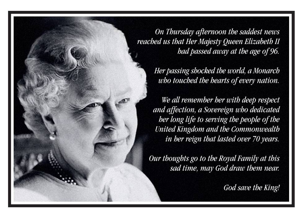 As a mark of respect following the passing of Her Majesty Queen Elizabeth II tomorrow's scheduled FA Trophy game has been postponed