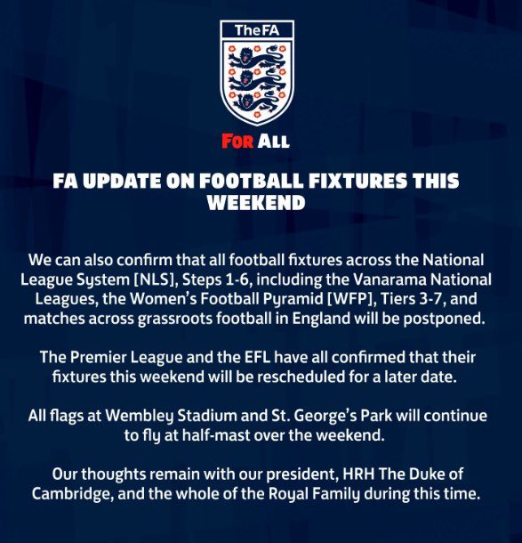 GrassRoots football cancelled