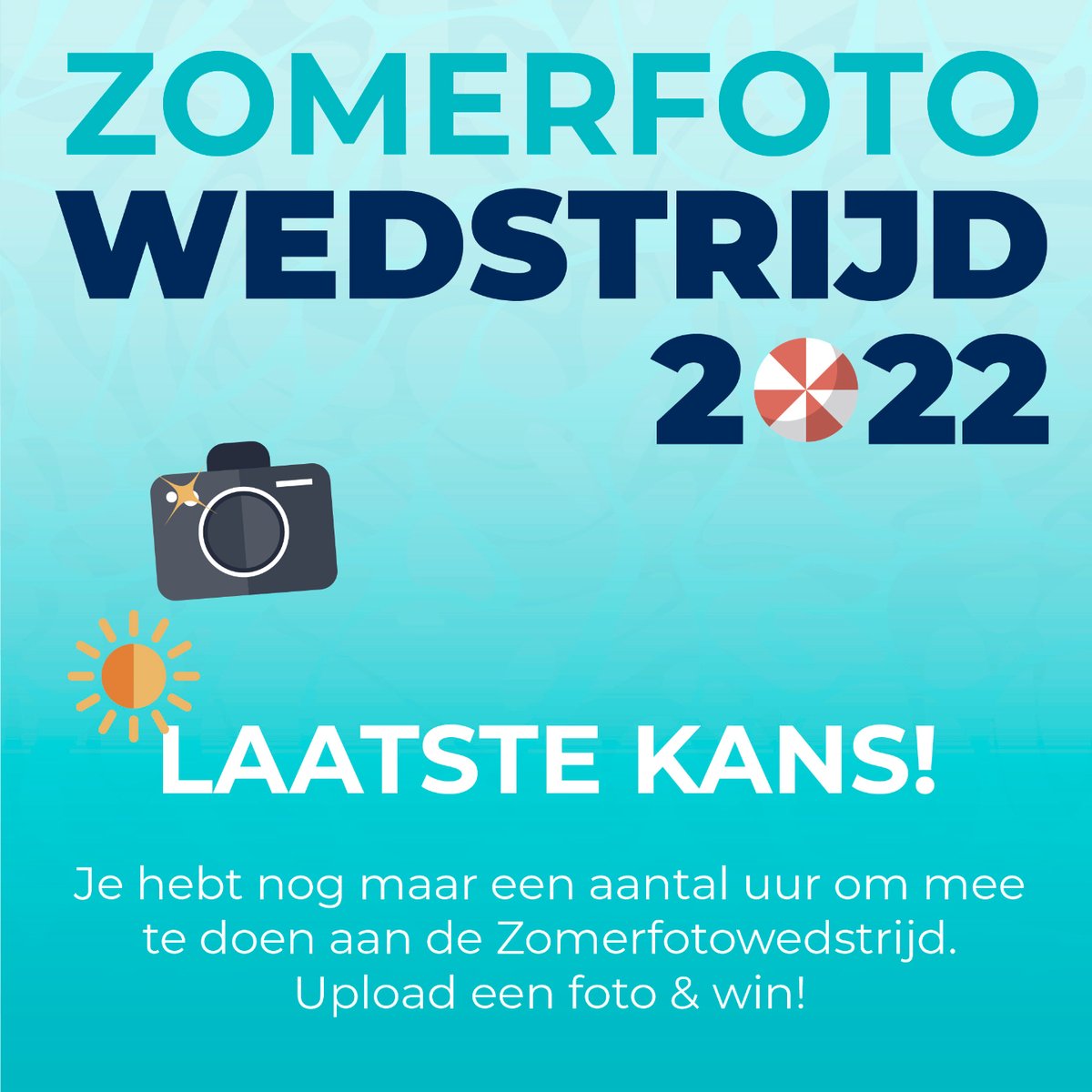De zomer komt langzaam ten einde en zo ook de Zomerfotowedstrijd. Vandaag is de laatste dag dat je een foto kan insturen en kan stemmen.

Grijp je kans en maak kans op een van de vele prijzen!
Doe mee op fotowedstrijd.kmp.nl ☀️🌿