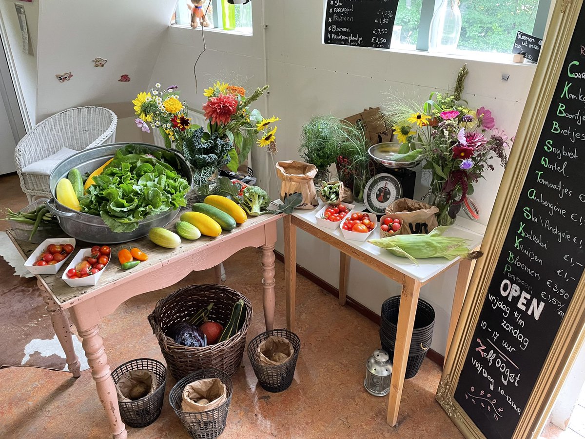 Enkele bosjes bloemen nu te koop bij het theehuis op de Stadstuin. Samen met verse groenten uit de oogsttuin! Voor zelf bloemen plukken ben je zondag weer welkom tussen 11 en 13 uur. <a href="/Kravazu/">St. Kracht v Zuilen</a> @030Natuurlijk