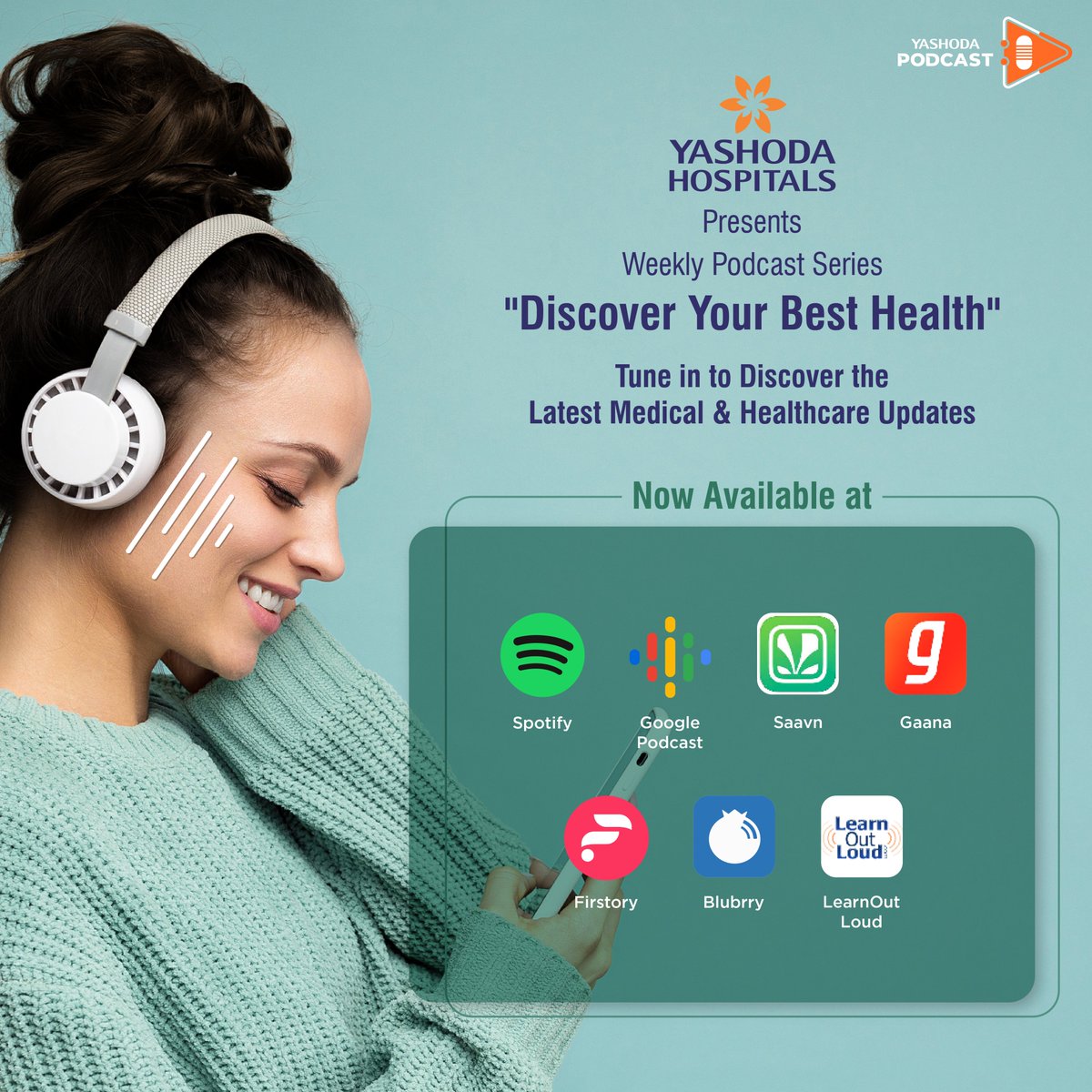 YashodaHospital's tweet image. Welcome to the Yashoda Hospitals Podcast "Discover Your Best Health" and listen to our medical experts on various advancements in medical innovation, healthcare issues, preventive measures, and more. 

#Healthcare #Healthcareproblems #MedicalExprerts #Podcast #YashodaHospitals