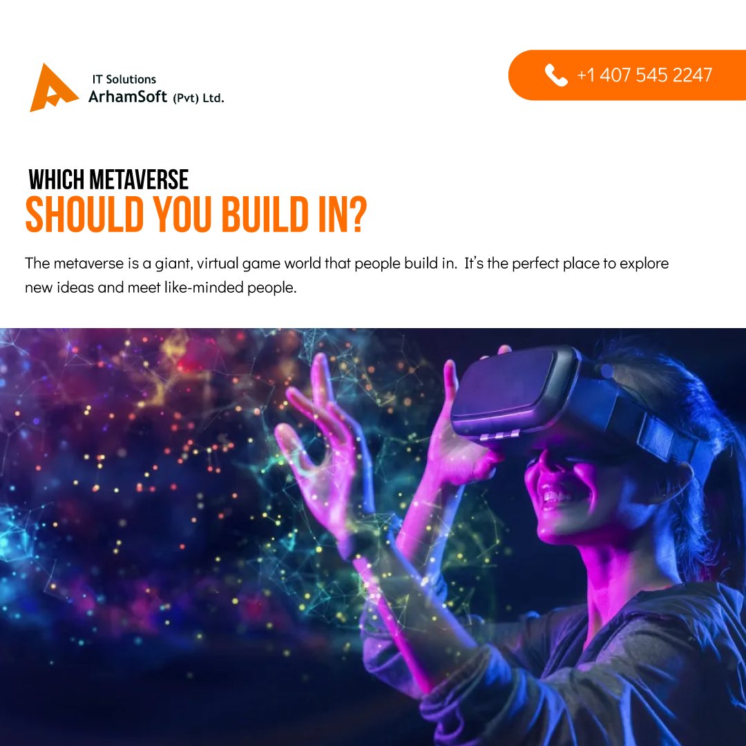 ArhamSoft's tweet photo. The metaverse is a game-changing technology that’s changing everything. The power of the metaverse is exploding how we work, play and communicate.
After knowing the metaverse, which metaverse should you build in?

#metaverse #technology #virtualword #VR #game #arhamsoft https://t.co/3YtPUjzZjN