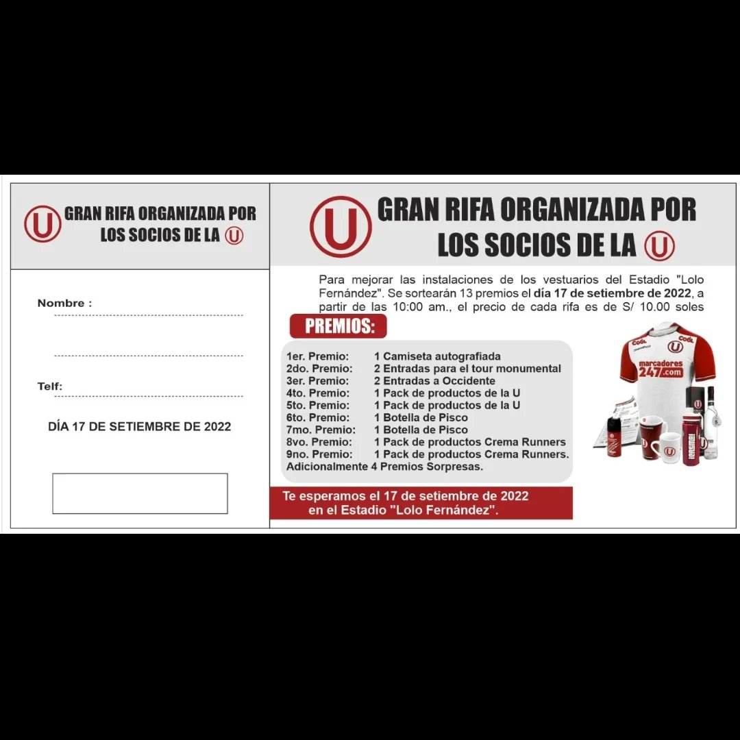 Porque no todo es correr sino tambien ayudar, la Asociación Crema rUnners se suma a la Gran Rifa organizada por los Socios de la U para mejorar las instalaciones de los vestuarios del Lolo Fernandez. 
Si desean adquirir rifas inbox 👊
.
.
<a href="/Universitario/">Universitario</a> @ColectivoUSA