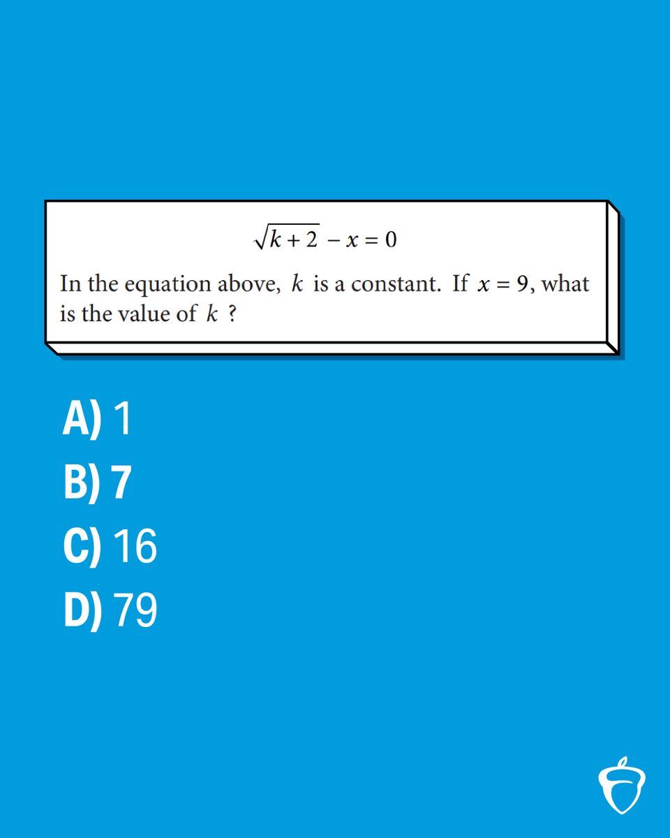 Reply with your answer to this #SATPractice question, and we'll post the right one later today!