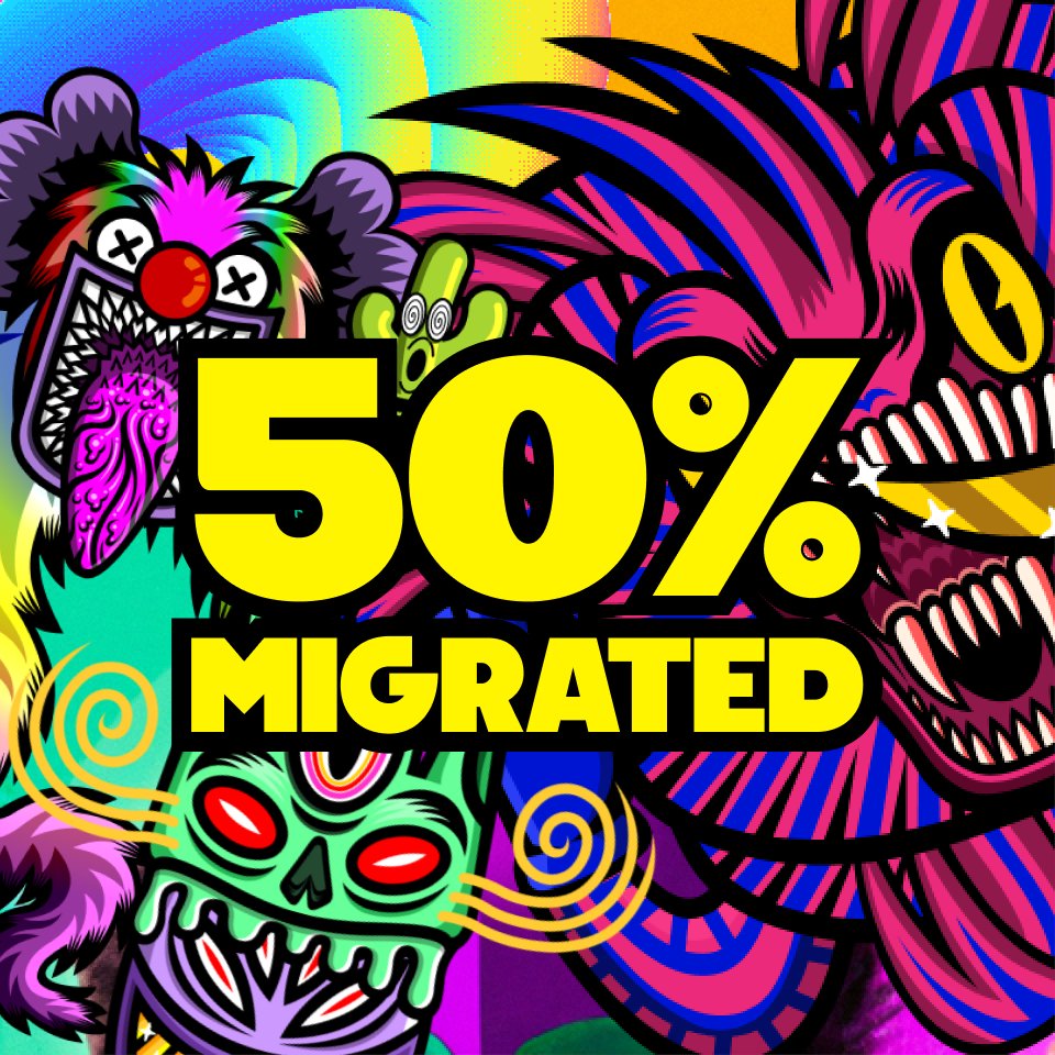 #Unstables 💥 you are the best! Already 50% of our NFT migrated from <a href="/terra_money/">Terra 🌍 Powered by LUNA 🌕</a> to <a href="/0xPolygon/">Polygon | POL</a> with <a href="/OnePlanet_NFT/">OnePlanet</a>

Save your Unstable from oblivion 
1️⃣migration.oneplanetnft.io 
2️⃣ Connect wallet
3️⃣ Get new NFT and 2 $Matic bonus

On our discord sneak peek of our plans 🤫