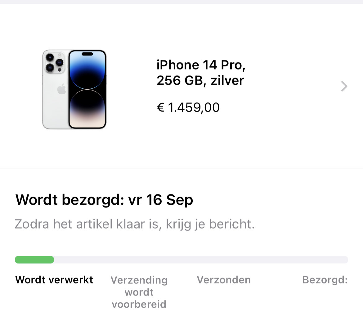 KerreHomekit's tweet photo. Now the long waiting game starts. #iphone14pro #apple https://t.co/YhrLJfyigv